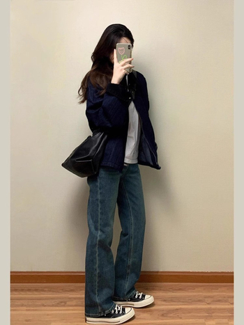 Koreai stílusú őszi kabát, laza szabású, korduroj felső, galléros polo, hosszú ujjú, hossz 50–65 cm