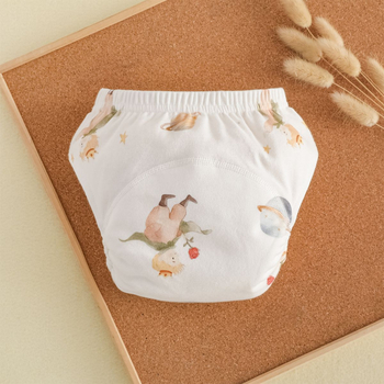 Plaunamos tualeto treniravimo kelnaitės kūdikiams ir mažiems vaikams, marles audinys, A tipo pilvo apsauga, prekinis ženklas Anji Duck, 2024 metų vasara