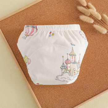 Plaunamos tualeto treniravimo kelnaitės kūdikiams ir mažiems vaikams, marles audinys, A tipo pilvo apsauga, prekinis ženklas Anji Duck, 2024 metų vasara