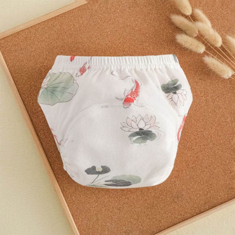 Plaunamos tualeto treniravimo kelnaitės kūdikiams ir mažiems vaikams, marles audinys, A tipo pilvo apsauga, prekinis ženklas Anji Duck, 2024 metų vasara