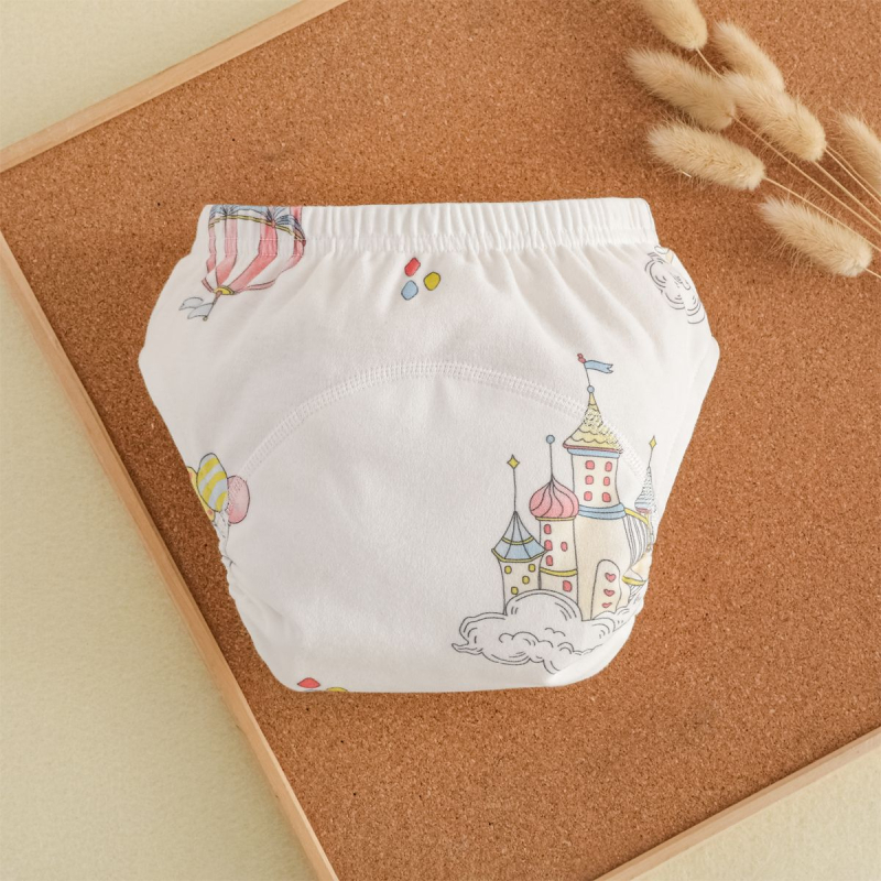 Plaunamos tualeto treniravimo kelnaitės kūdikiams ir mažiems vaikams, marles audinys, A tipo pilvo apsauga, prekinis ženklas Anji Duck, 2024 metų vasara