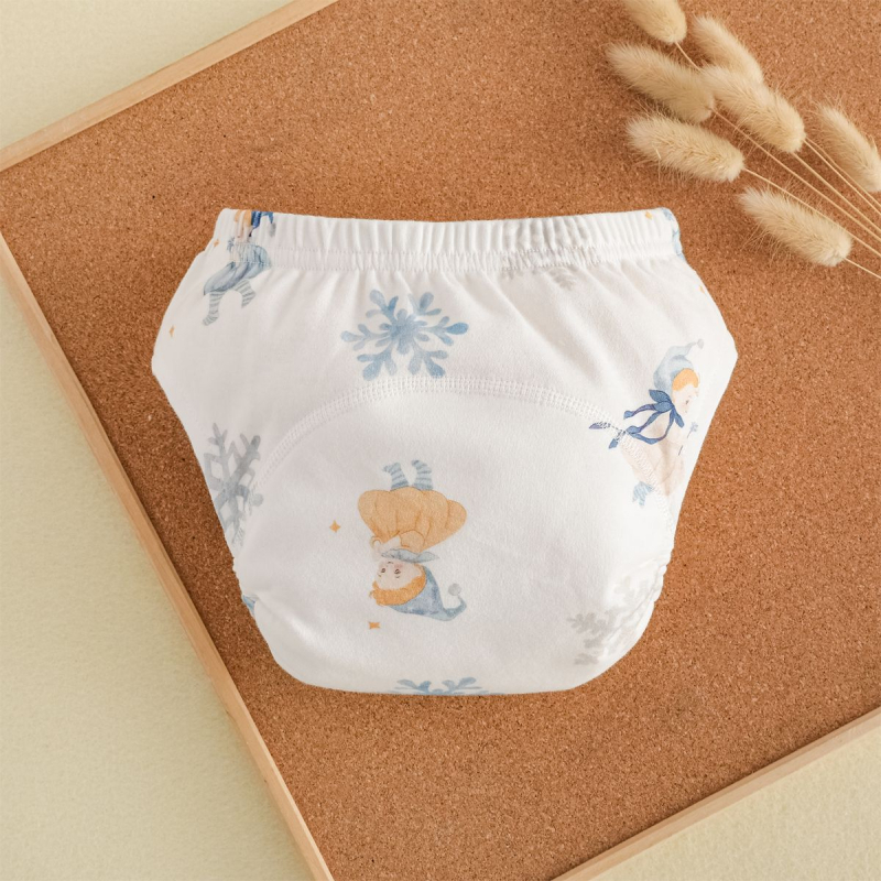 Plaunamos tualeto treniravimo kelnaitės kūdikiams ir mažiems vaikams, marles audinys, A tipo pilvo apsauga, prekinis ženklas Anji Duck, 2024 metų vasara