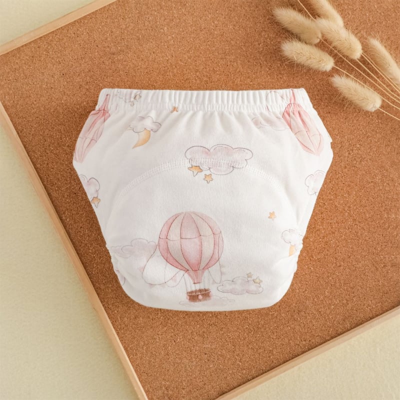 Plaunamos tualeto treniravimo kelnaitės kūdikiams ir mažiems vaikams, marles audinys, A tipo pilvo apsauga, prekinis ženklas Anji Duck, 2024 metų vasara