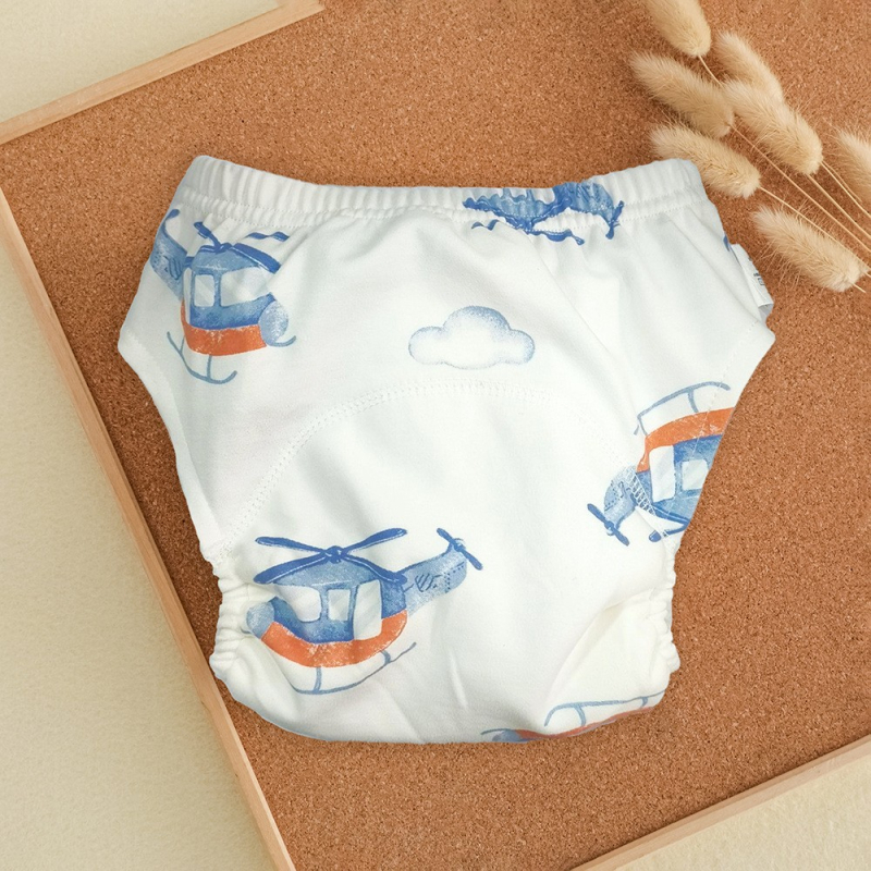 Plaunamos tualeto treniravimo kelnaitės kūdikiams ir mažiems vaikams, marles audinys, A tipo pilvo apsauga, prekinis ženklas Anji Duck, 2024 metų vasara