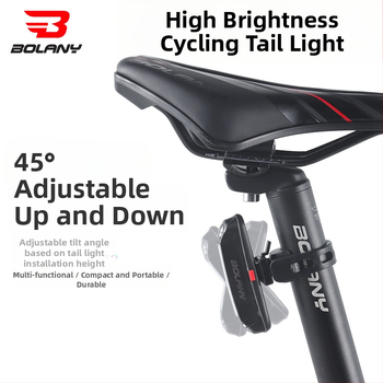 Bolany USB зареждаща се велосипедна задна светлина за нощно каране — за пътни и планински велосипеди