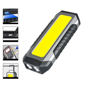 LED pracovné svetlo s COB svetelným zdrojom, USB nabíjanie, magnet, telo z hliníkovej zliatiny, IP6 ochrana