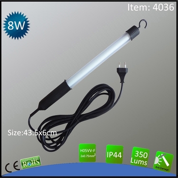 Prenosná ručná automobilová pracovná lampa LED 8W, 380 lm, 110-220V, uhol lúča 180°, farebná teplota 3500/6500K