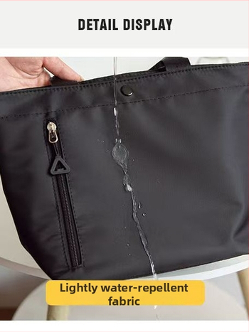 Oxford drobės rankinė miesto minimalistiniam stiliui, horizontalaus kvadrato formos rankinė, užtrauktukas atidarymas, vidinis užtrauktas kišnelė, dvigubi pečių dirželiai