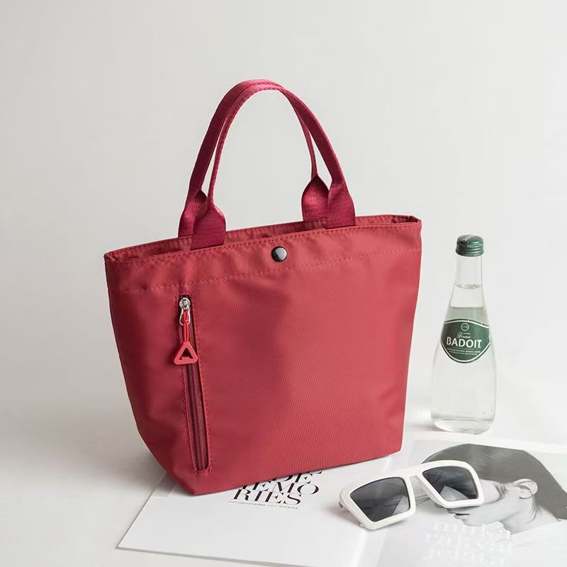 Oxford drobės rankinė miesto minimalistiniam stiliui, horizontalaus kvadrato formos rankinė, užtrauktukas atidarymas, vidinis užtrauktas kišnelė, dvigubi pečių dirželiai