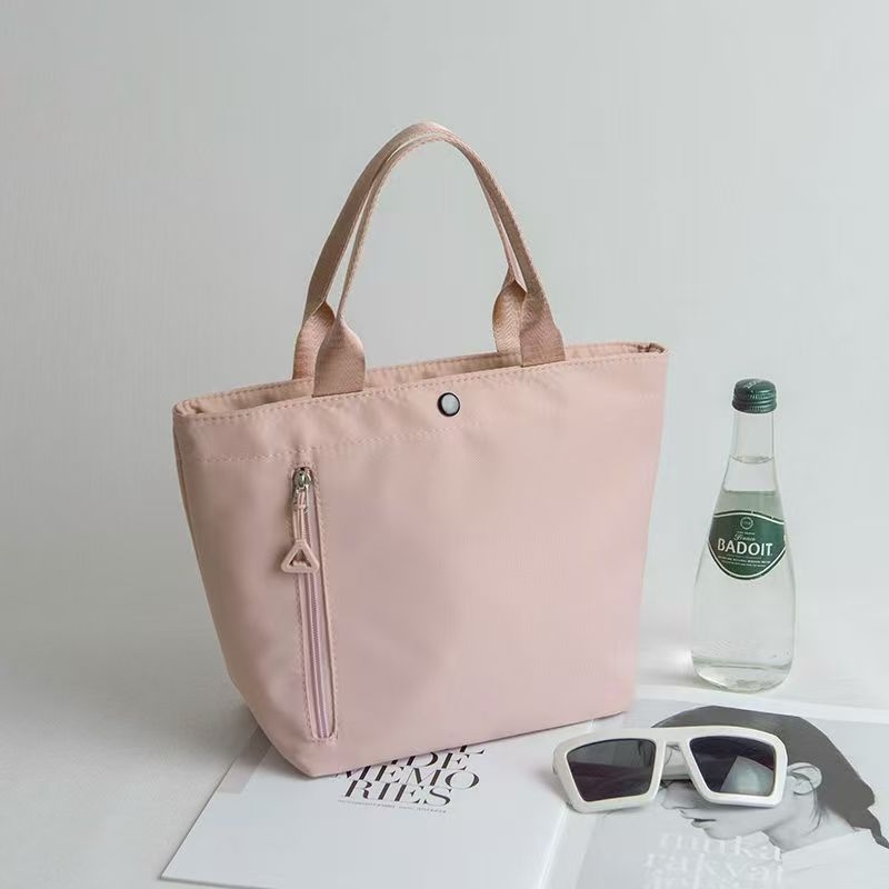 Oxford drobės rankinė miesto minimalistiniam stiliui, horizontalaus kvadrato formos rankinė, užtrauktukas atidarymas, vidinis užtrauktas kišnelė, dvigubi pečių dirželiai