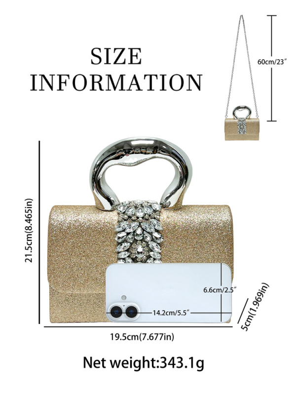 Ženska clutch torba, horizontalni kvadratnog oblika, poliester, magnetsko zatvaranje, unutarnji pretinac za telefon