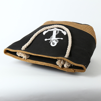 Geantă de umăr din pânză pentru femei, formă ovală, cu fermoar, buzunar ascuns, bretele duble