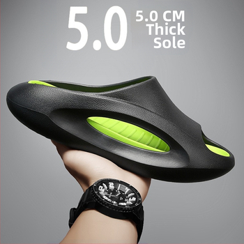 Pánske sandále s protišmykovou hrubou podrážkou, EVA horná časť a EVA podrážka, injektážna technológia