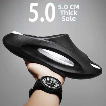 Pánske sandále s protišmykovou hrubou podrážkou, EVA horná časť a EVA podrážka, injektážna technológia