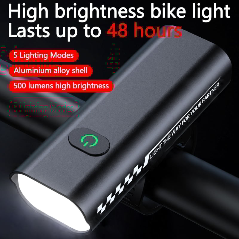 Prednje svjetlo za bicikl za noćnu vožnju – visoka svjetlina, USB punjenje, vodootporno, za brdski bicikl RH2000