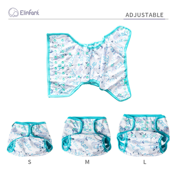 Elinfant prekrivač za pelene sa kvadratnim dizajnom, prozračni PUL materijal, sigurnost Kategorija A, pogodno za 0–3 godine (3–15 kg), moguć privatni label