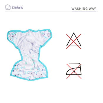 Elinfant prekrivač za pelene sa kvadratnim dizajnom, prozračni PUL materijal, sigurnost Kategorija A, pogodno za 0–3 godine (3–15 kg), moguć privatni label