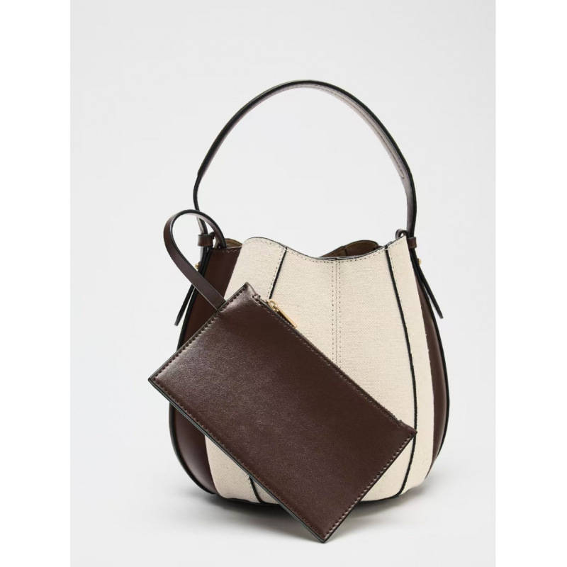 Geantă tip găleată din PU, Mărime medie, Închidere cu cataramă magnetică, Primăvara 2025