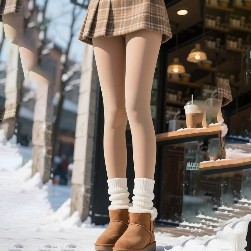 Bezšivne najlon čarape (pantyhose), debeli materijal, sjajan završetak, podizanje stražnjice, jednobojne, puna duljina, japanski stil, za uzrast 18–40