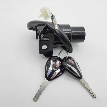 Horizon motociklų uždegimo spyna – užrakinimo liežuvėlis iš cinko lydinio, ilgas stilius, svoris 1,0 kg