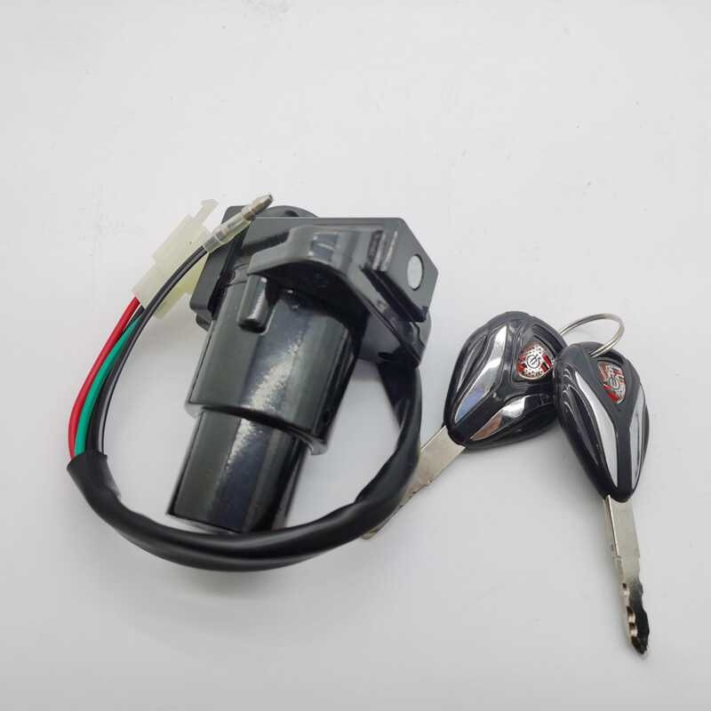 Horizon motociklų uždegimo spyna – užrakinimo liežuvėlis iš cinko lydinio, ilgas stilius, svoris 1,0 kg