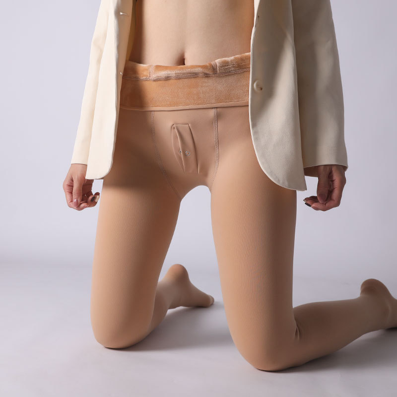 Muške najlon čarape s flis podstavom, podizanje stražnjice, ekstra debeli