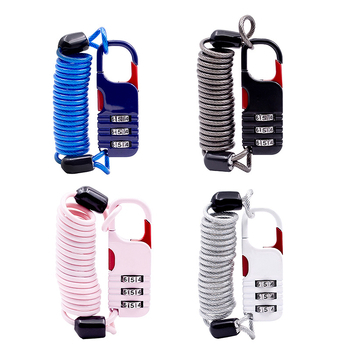 UP Security 510CS μηχανικό μικρό κλείδωμα με συρματόσκοινο για ηλεκτρικά αυτοκίνητα και κράνη, κράμα ψευδαργύρου, διάμετρος 2,5 mm, απόσταση 50 cm