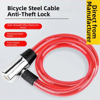 Daugiafunkcinis plieno kabelinis užraktas dviratėms, elektromobiliams ir namų durims, apsauga nuo pjaustymo ir vagystės.