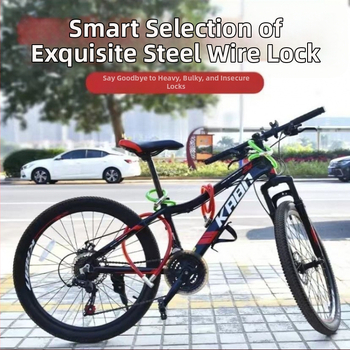 Daugiafunkcinis plieno kabelinis užraktas dviratėms, elektromobiliams ir namų durims, apsauga nuo pjaustymo ir vagystės.