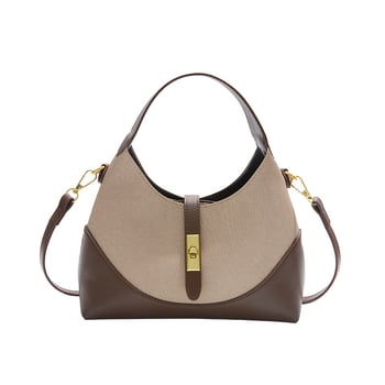 Geantă PU, stil urban minimalist, siluetă orizontală dreptunghiulară, închidere cu cataramă, căptușeală din poliester, bretea cu o singură curea.