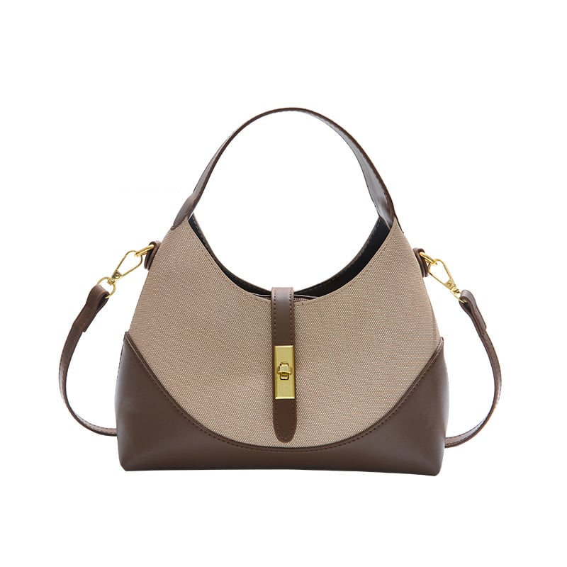 Geantă PU, stil urban minimalist, siluetă orizontală dreptunghiulară, închidere cu cataramă, căptușeală din poliester, bretea cu o singură curea.