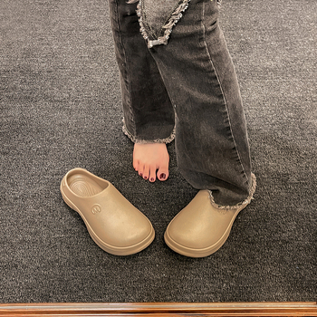 Női Crocs-stílusú papucsok, EVA 6 cm vastag talp, vízálló, csúszásmentes, félig zárt