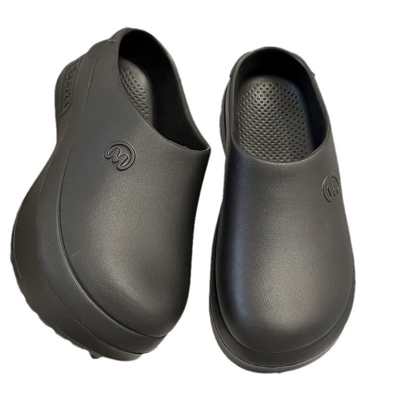 Női Crocs-stílusú papucsok, EVA 6 cm vastag talp, vízálló, csúszásmentes, félig zárt