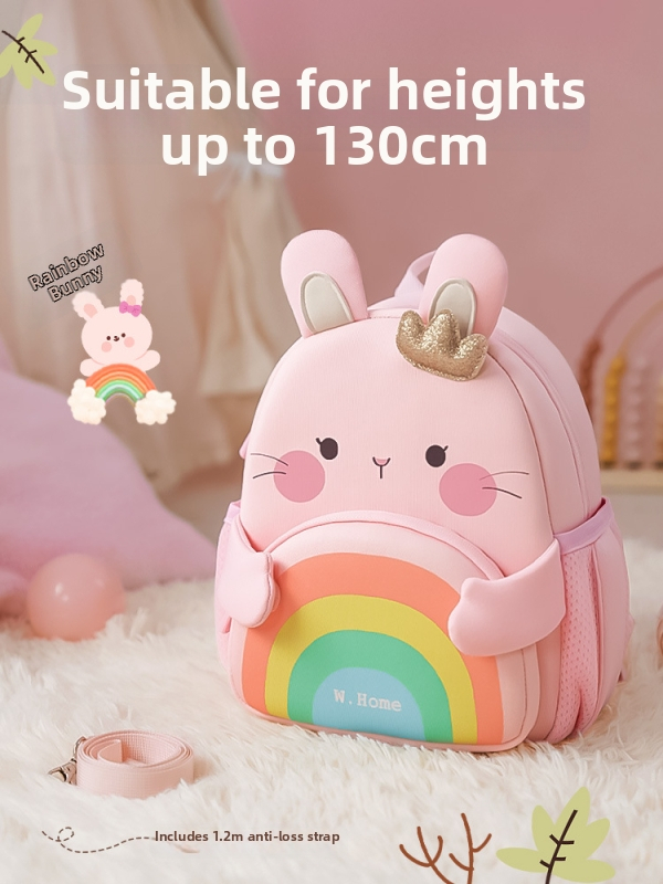 Bērnu mugursoma pret zaudēšanu dārziņam – elpojoša, ārkārtīgi viegla, izturīga pret nolietojumu, nakts atstarotā drošībai, ar dzīvnieku rakstu