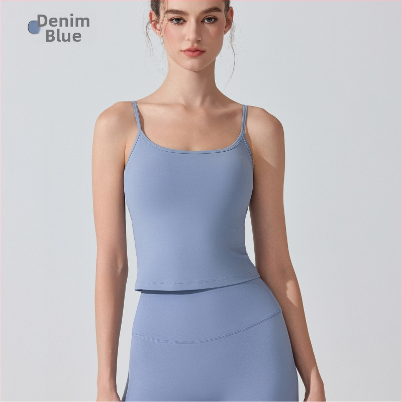 Antibakterinis nude jausmo jogos viršelis su krūtinės pagalvėle, sportinis liemenėlis su šoko atspariu dizainu aukštos intensyvumo treniruotėms; 3/4 puodeliai, ploni formuoti puodeliai, fiksuoti petnešos; pagrindinis audinys: nailonas 81%, pamušalas: spand