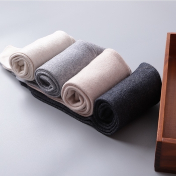 Pantaloni de lână pentru copii, 60% lână, talie înaltă cu elastic, deschidere în zona cracului, potriviți pentru toamnă și iarnă