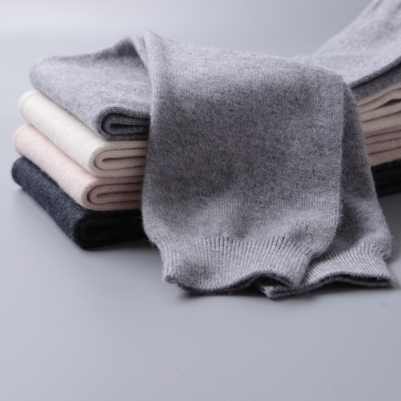 Pantaloni de lână pentru copii, 60% lână, talie înaltă cu elastic, deschidere în zona cracului, potriviți pentru toamnă și iarnă