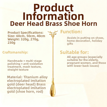 Lineng Xb-5088 obućarska štaka — europskog stila, dugi držač, mesing materijal, bez savijanja