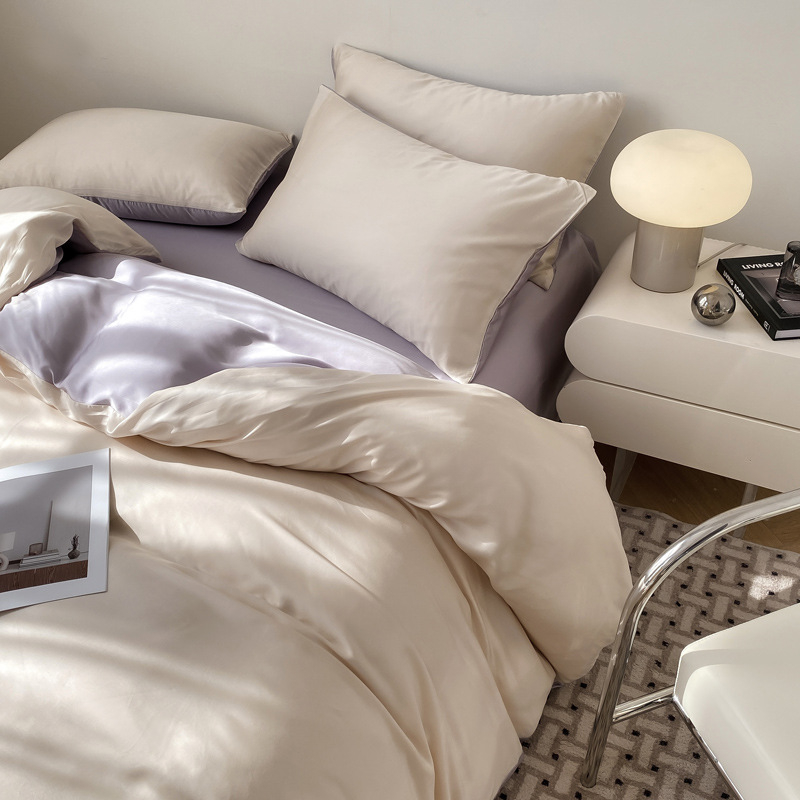 Keturių dalių patalynės komplektas, cheminis pluoštas, reaktyvus spausdinimas ir dažymas, šaltas jausmas, vasara 2025