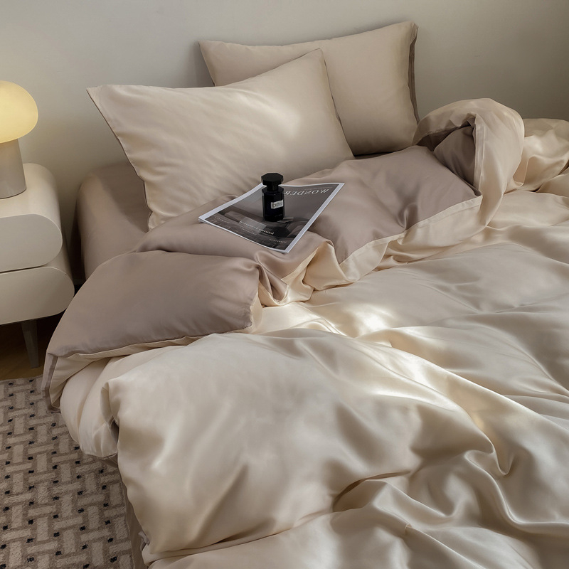 Keturių dalių patalynės komplektas, cheminis pluoštas, reaktyvus spausdinimas ir dažymas, šaltas jausmas, vasara 2025