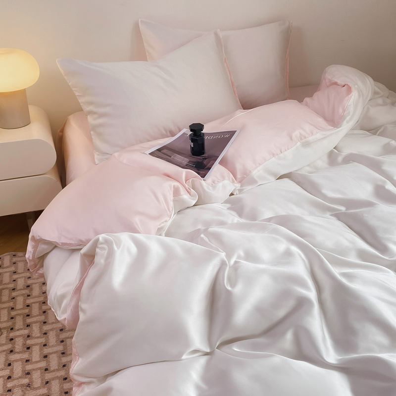 Keturių dalių patalynės komplektas, cheminis pluoštas, reaktyvus spausdinimas ir dažymas, šaltas jausmas, vasara 2025