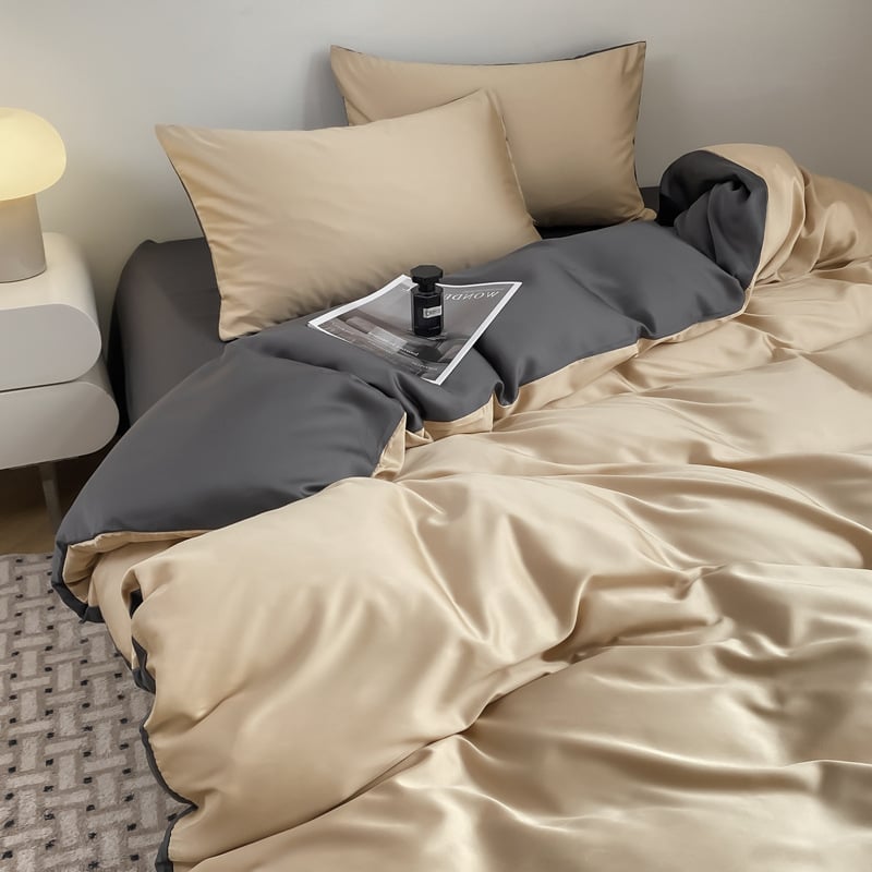 Keturių dalių patalynės komplektas, cheminis pluoštas, reaktyvus spausdinimas ir dažymas, šaltas jausmas, vasara 2025