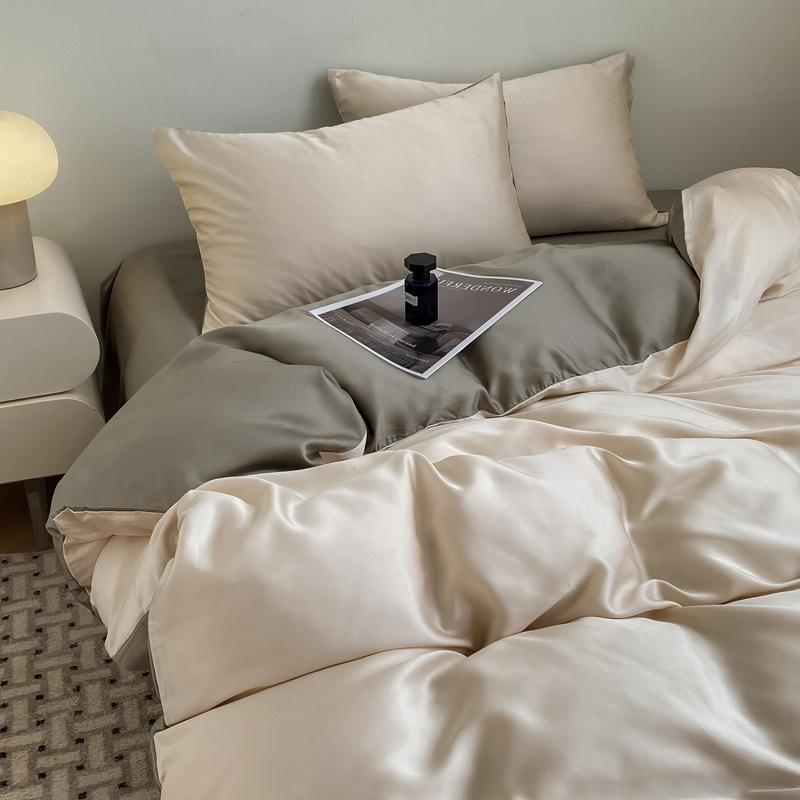 Keturių dalių patalynės komplektas, cheminis pluoštas, reaktyvus spausdinimas ir dažymas, šaltas jausmas, vasara 2025