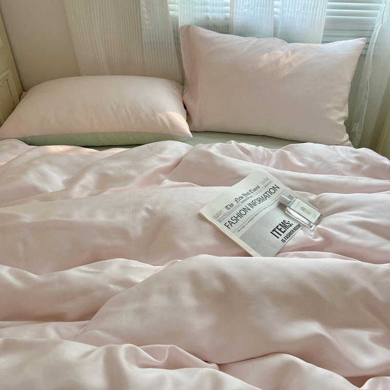 Keturių dalių patalynės komplektas, cheminis pluoštas, reaktyvus spausdinimas ir dažymas, šaltas jausmas, vasara 2025