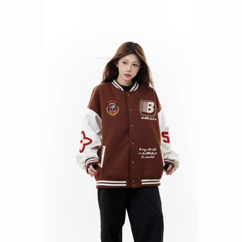 Női pamut dzseki (89%), lazán szabott, gallér, zárás egy sor gombbal, tavasz-ősz