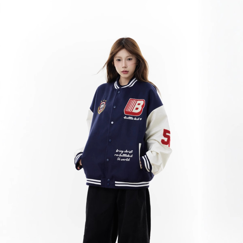 Női pamut dzseki (89%), lazán szabott, gallér, zárás egy sor gombbal, tavasz-ősz