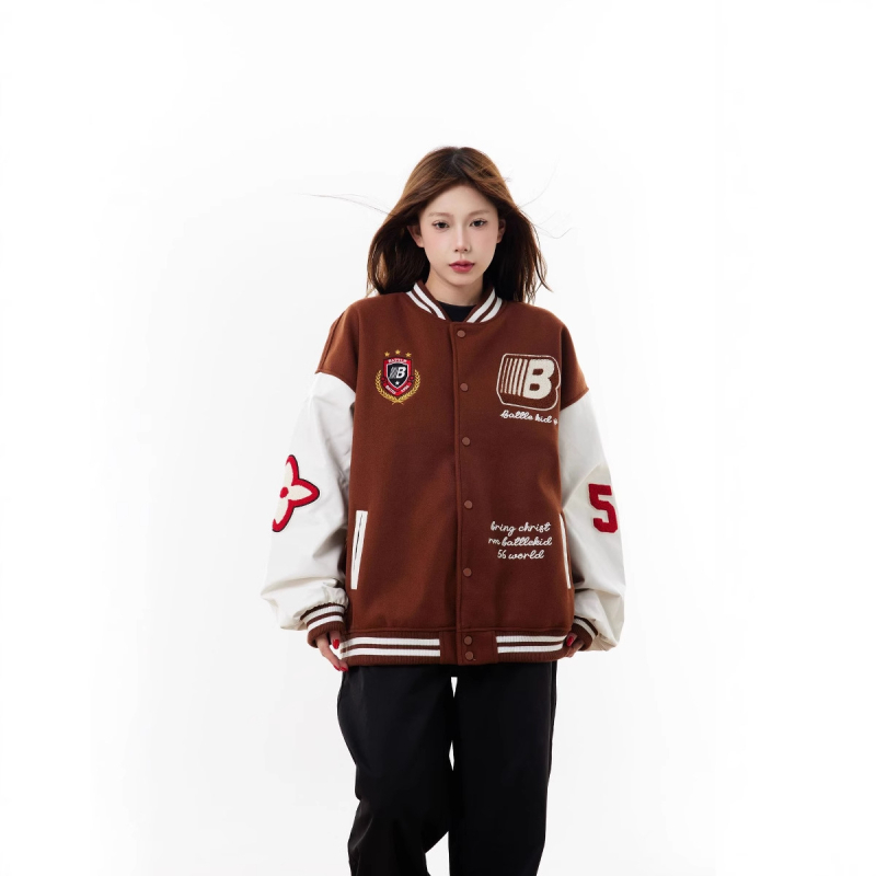 Női pamut dzseki (89%), lazán szabott, gallér, zárás egy sor gombbal, tavasz-ősz