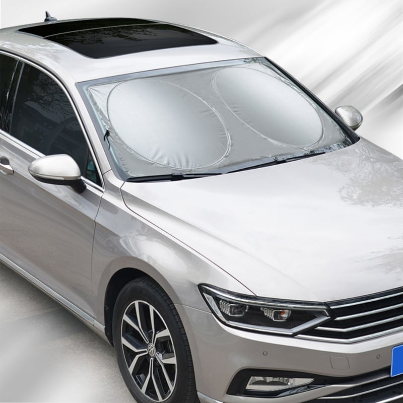 Auto sjenilo za prednje staklo, univerzalno, aluminijska folija, ugradnja umetnutom karticom, zaštita od sunca