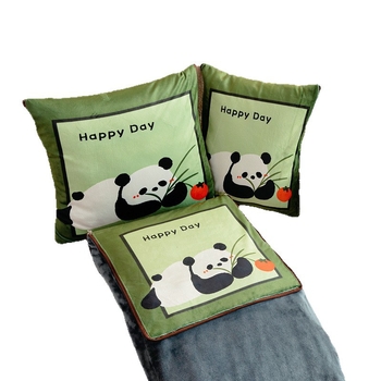 Dva u jednom flanel automobilsku jastučnicu i deku s prilagođivim logotipom, plišasti velur vanjski, otisak crtani film, poliester punilo