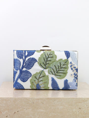 Izvezena večernja clutch torba - Poliester, podstava: najlon, horizontalni kvadratni oblik, zaključavanje, pretinac za mobitel